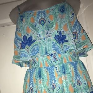 Ombré printed maxi dress